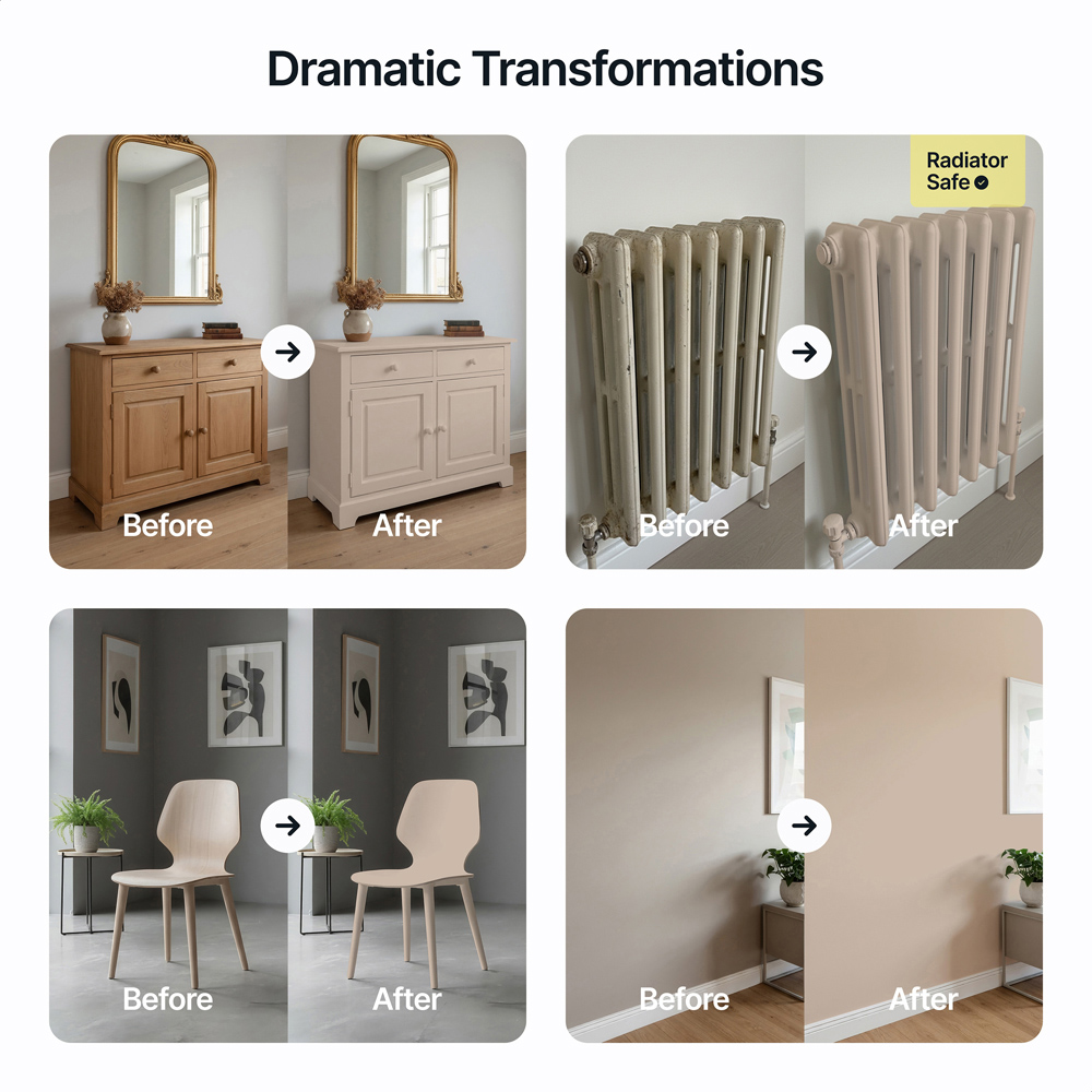 Hemway Sandy Beige Furniture and Walls Matt Chalk Paint 1L Image 5