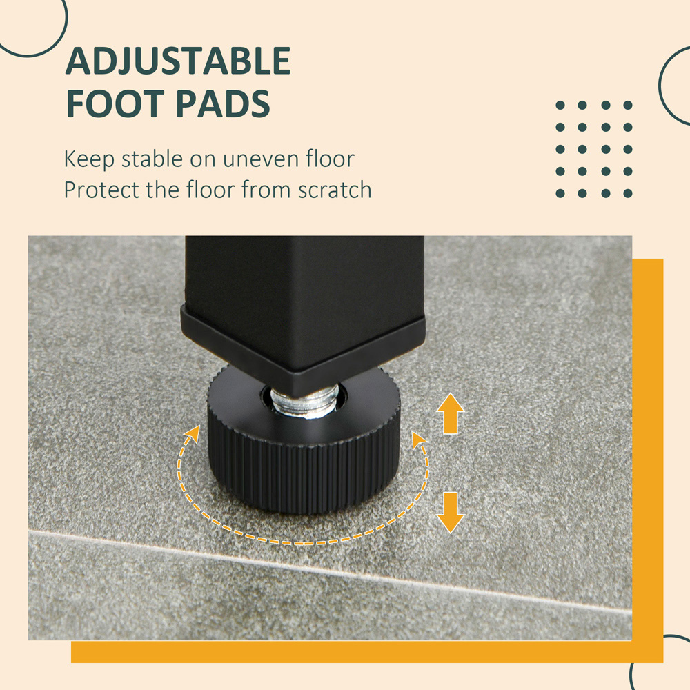 Portland 2 Seater Wood Effect Bar Table with Stools and Side Shelf Image 7