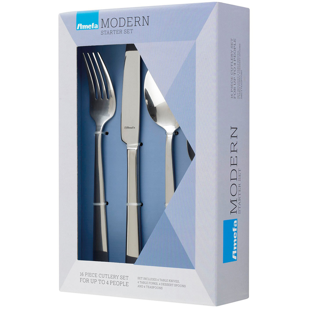 Amefa Bliss Modern 16 Piece Cutlery Set - Silver Image 2