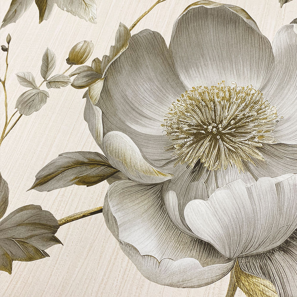 Muriva Alethia Floral Cream Wallpaper Image 4