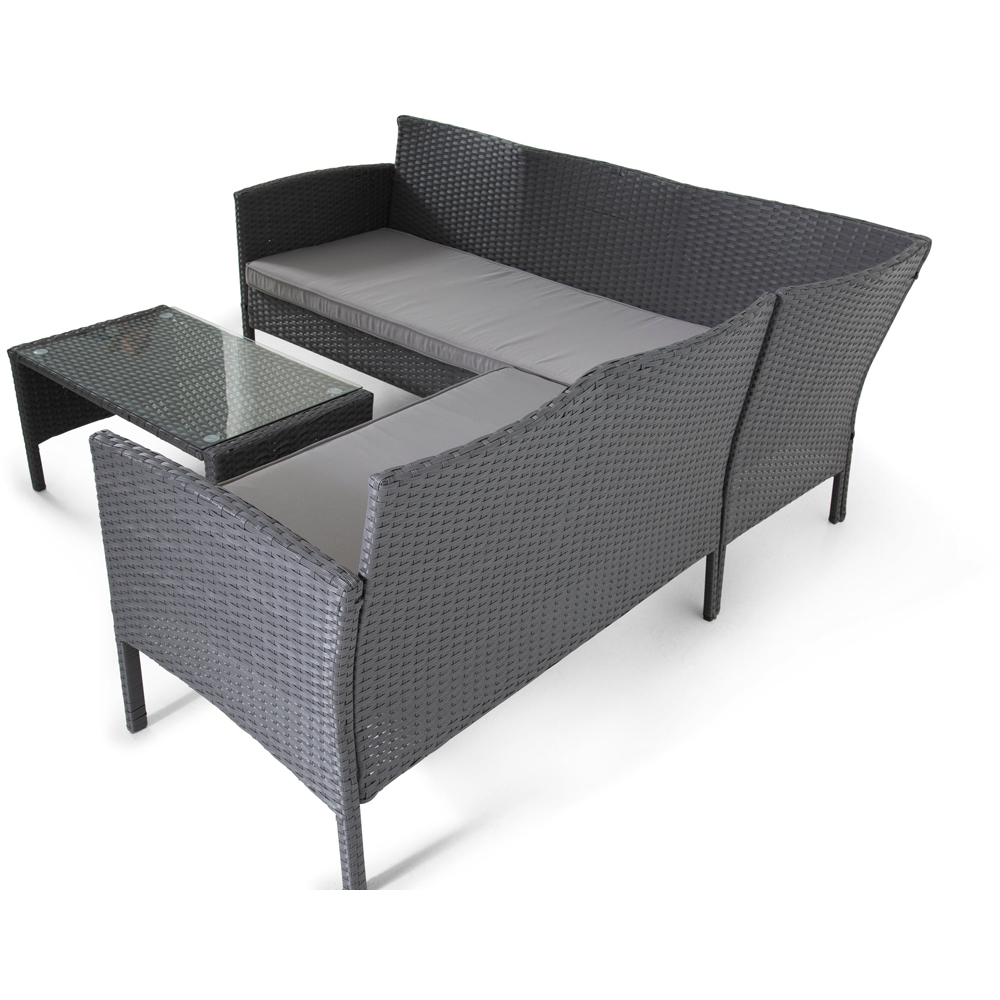 Outdoor Living The Lakewood 5 Seater Grey Rattan Corner Lounge Set Image 6