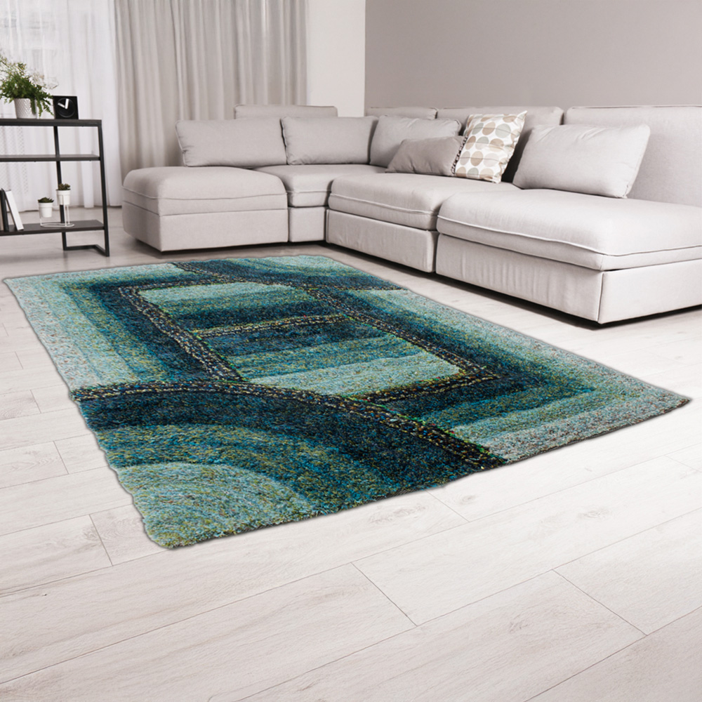 DS Living Trellis Teal Ultra Plush Rug 160 x 230cm Image 2