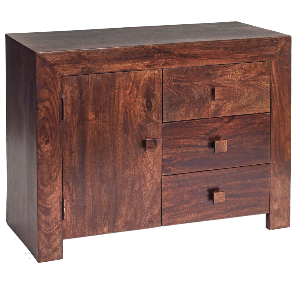 Brooklyn Nihash Toko 3 Drawer Dark Mango Sideboard Image 2