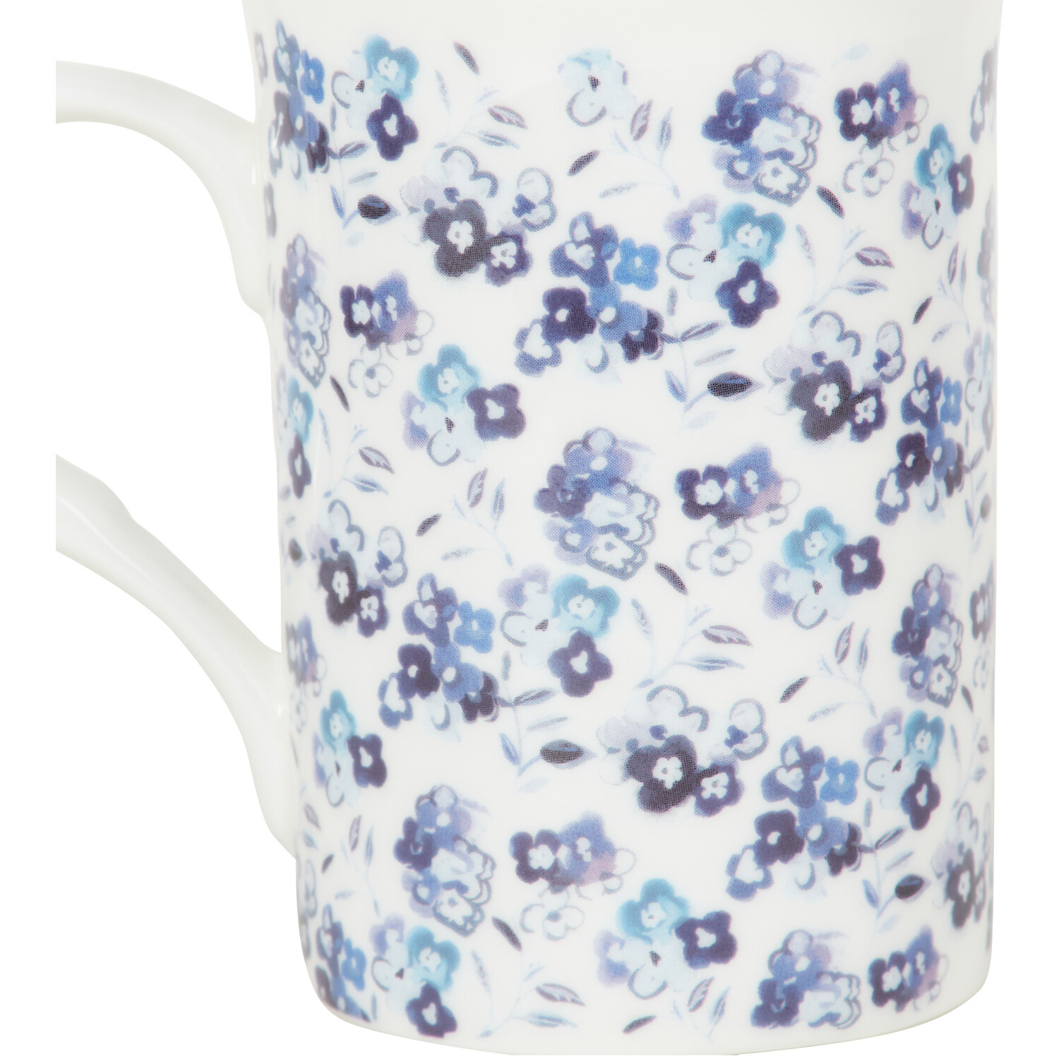 Buxton Forget Me Not Mug - White and Blue Image 3
