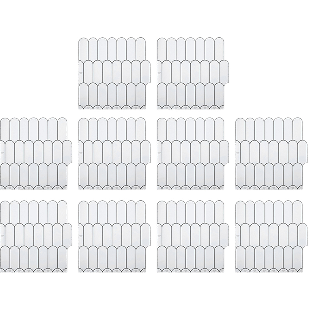 Living and Home Light Grey Arch Self Adhesive Wall Sticker 10 Pack Image 2