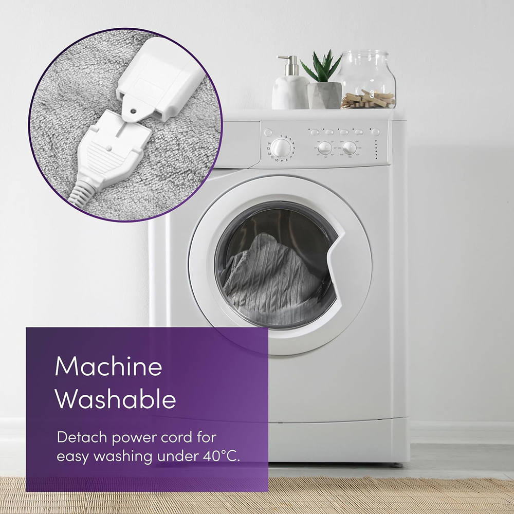 Emperial Grey Electric Heated Throw Blanket Image 6