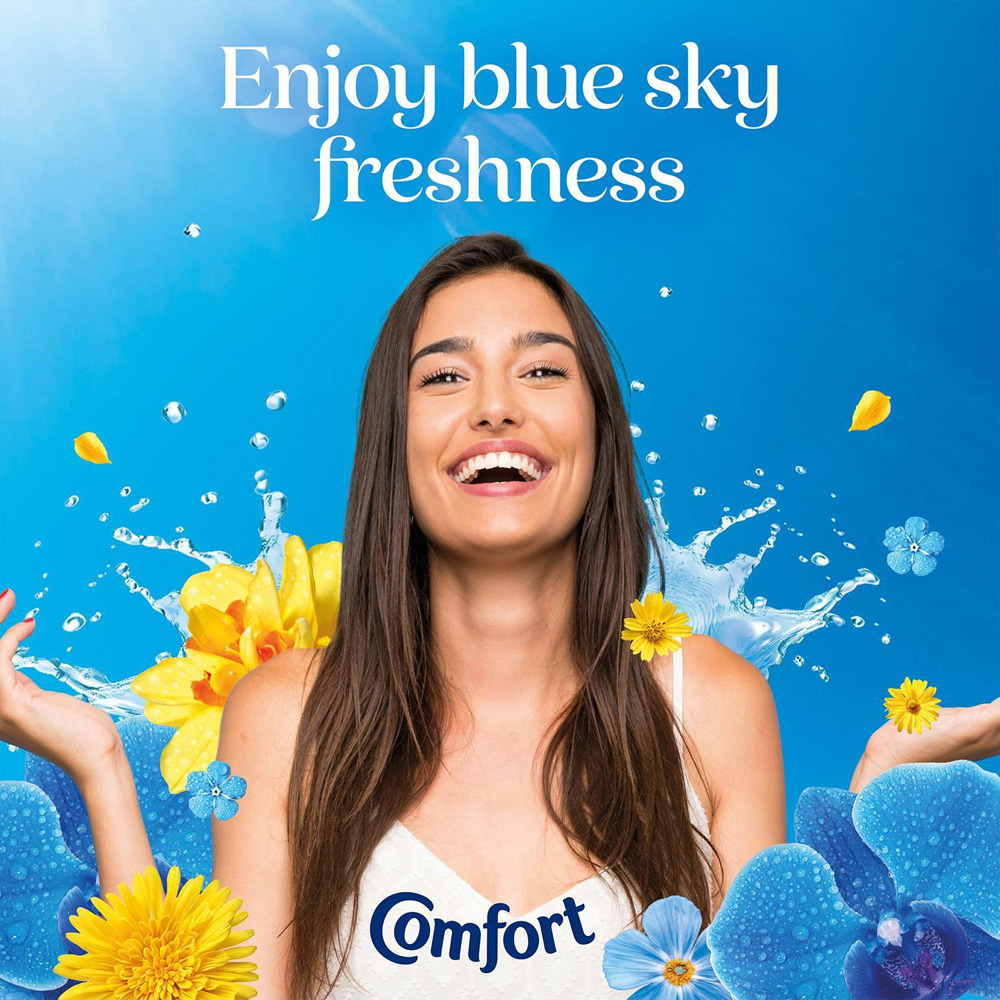 Comfort Fresh Blue Skies Liquid Fabric Conditioner 31 Washes 930ml 8 Pack Image 4