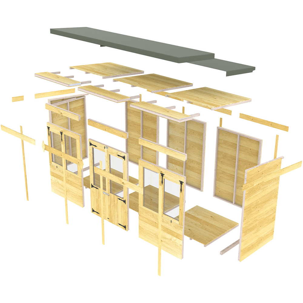 DIY Sheds 14 x 4ft Tongue and Groove Timber Pent Summerhouse Image 3