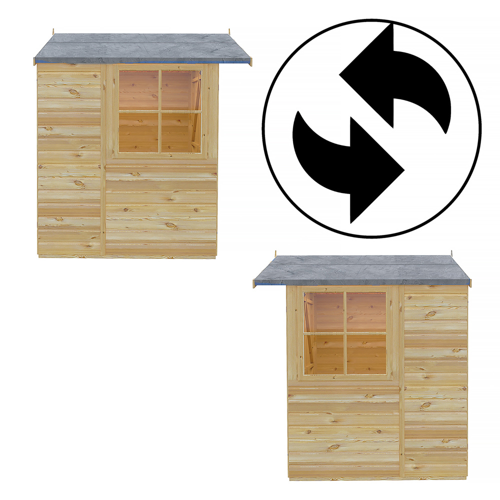 Shire GB Alderney 7 x 5ft Shiplap Double Door Garden Shed Image 5