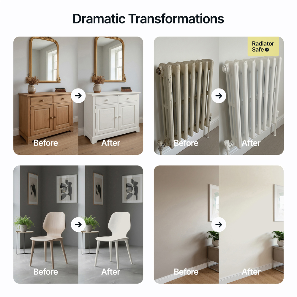 Hemway Light Grey Stone Furniture and Walls Matt Chalk Paint 1L Image 5