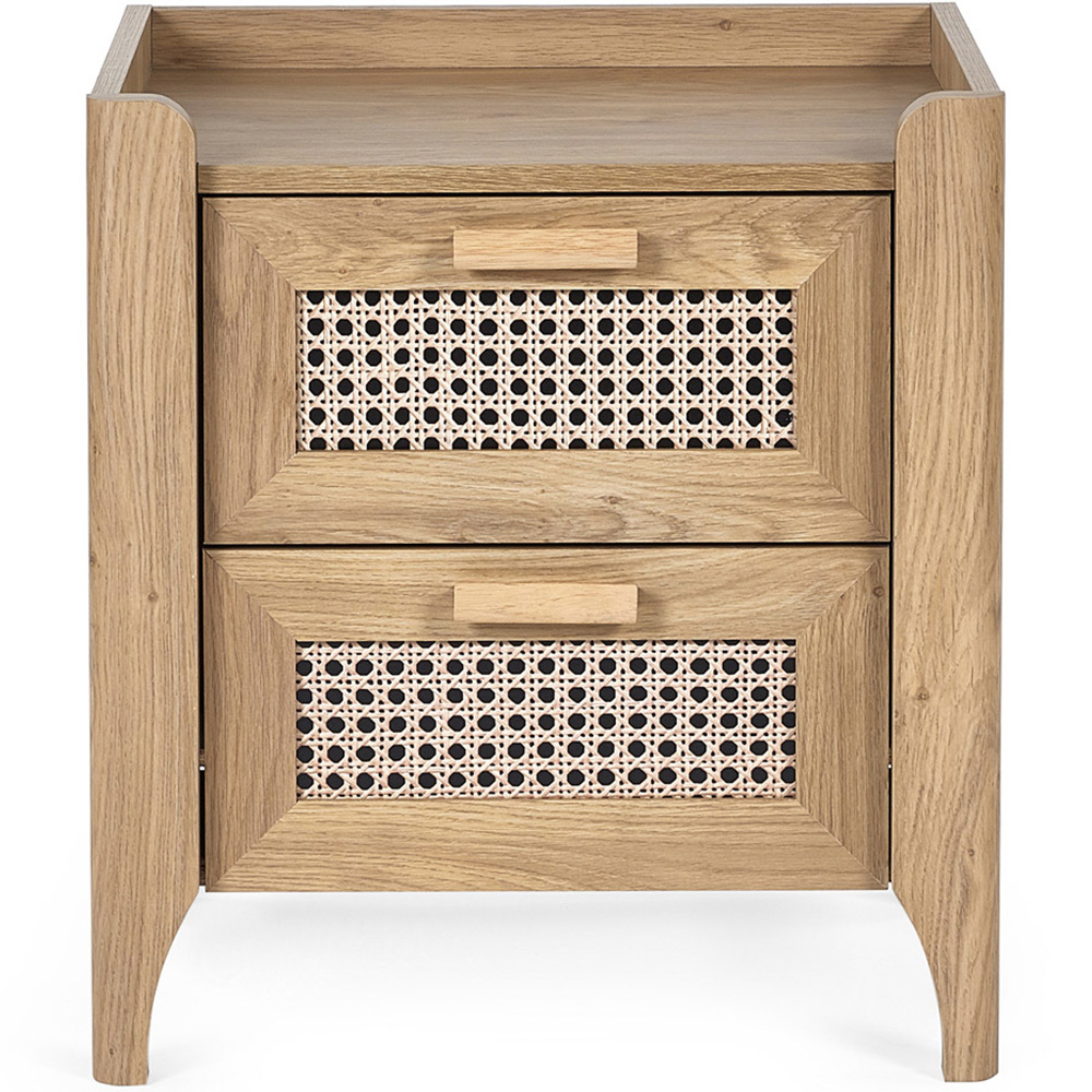 Julian Bowen Sydney 2 Drawer Rattan Effect Bedside Table Image 3