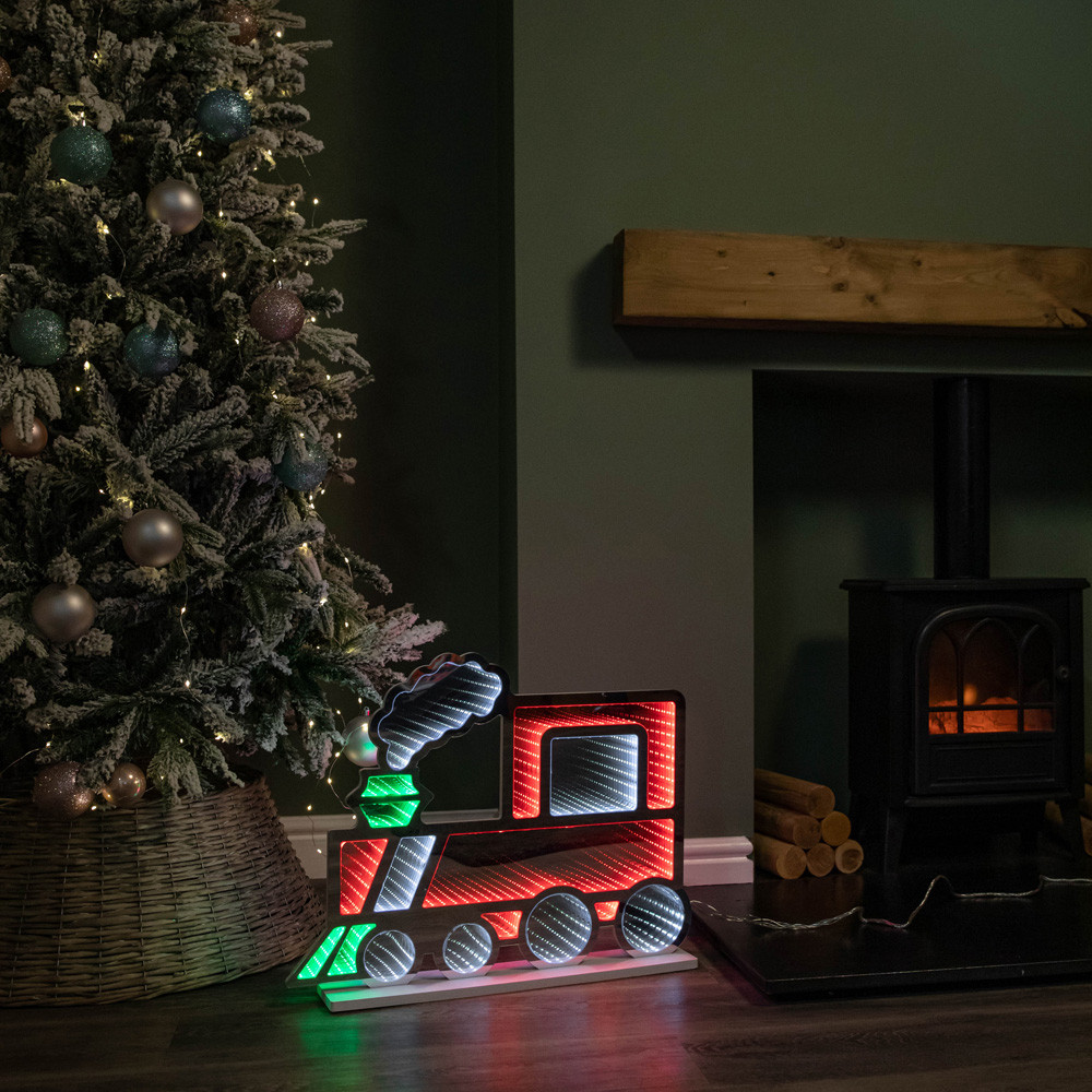 Samuel Alexander Multicolour LED Standing Train Infinity Light Christmas Decoration 60cm Image 7