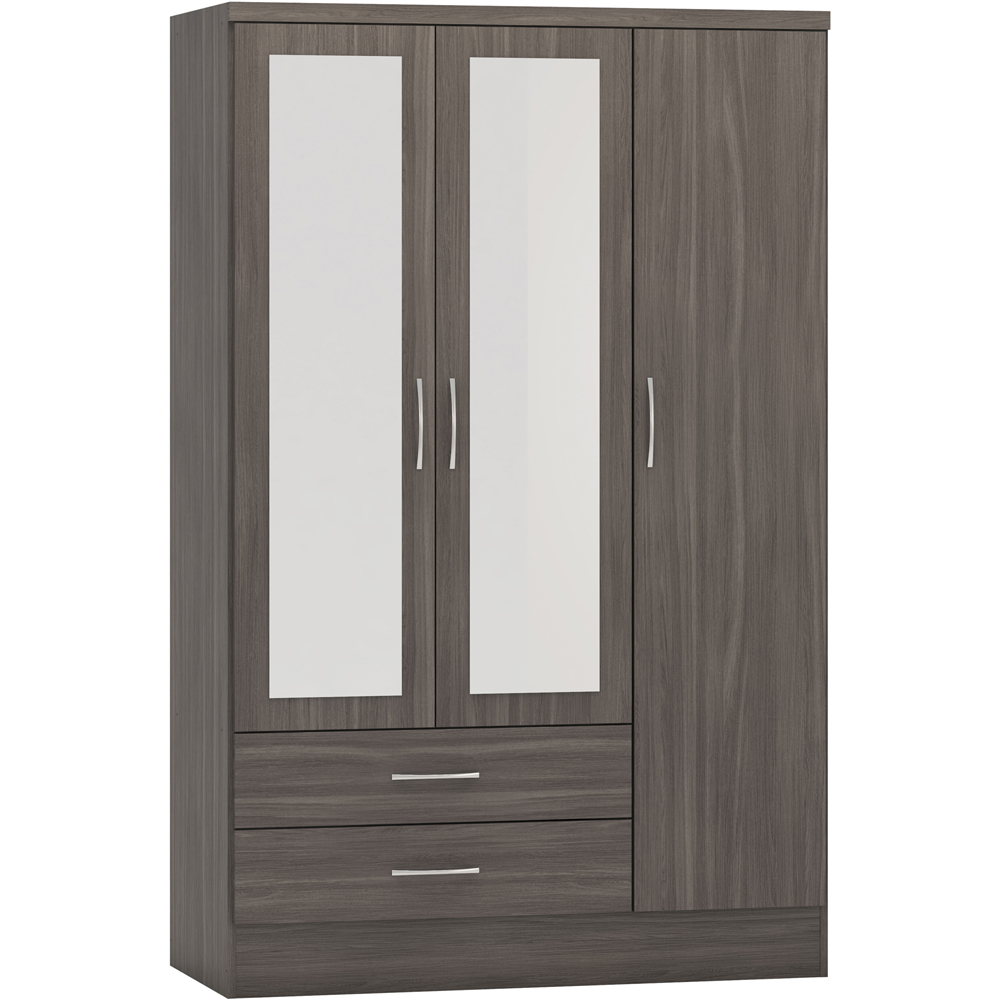 Seconique Nevada Black Wood Grain 4 Piece Bedroom Furniture Set Image 2