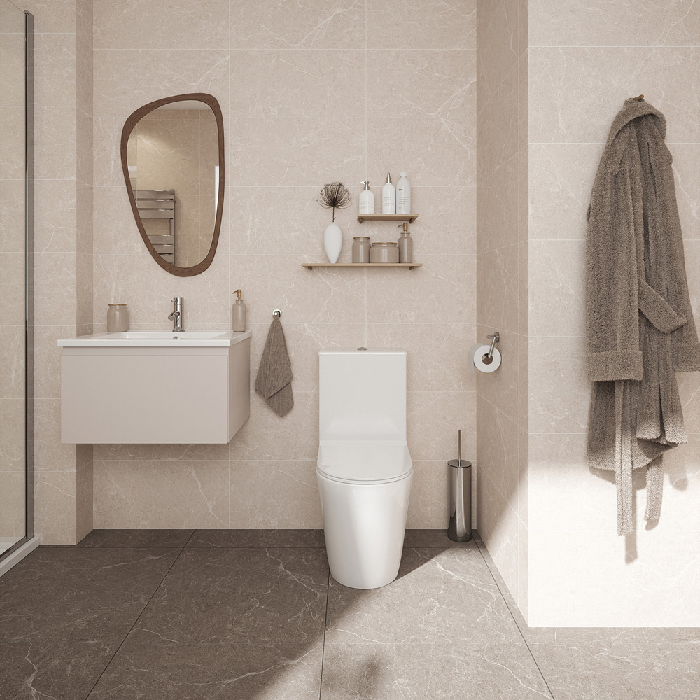 Johnson Tiles Dakota Stone Effect Matt Finish Pebble Rectified Wall Tile L600 x W300mm 9 Pack Image 4