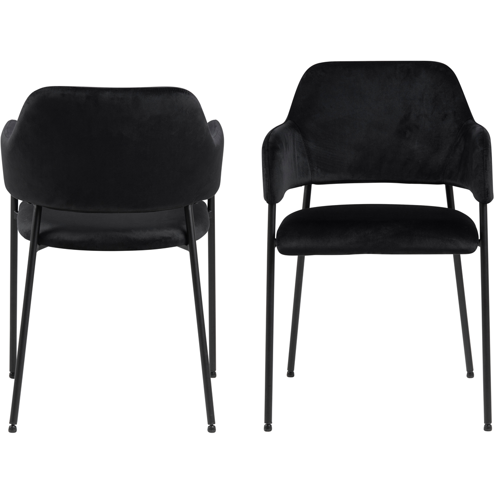 Florence Christo Lima 6 Seater Dining Set Oak and Black Image 4