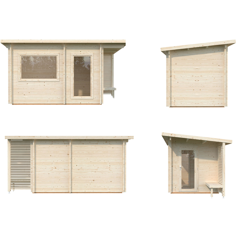 Palmako Sanna 11.4 x 8.8ft Pent Outdoor Sauna Image 5