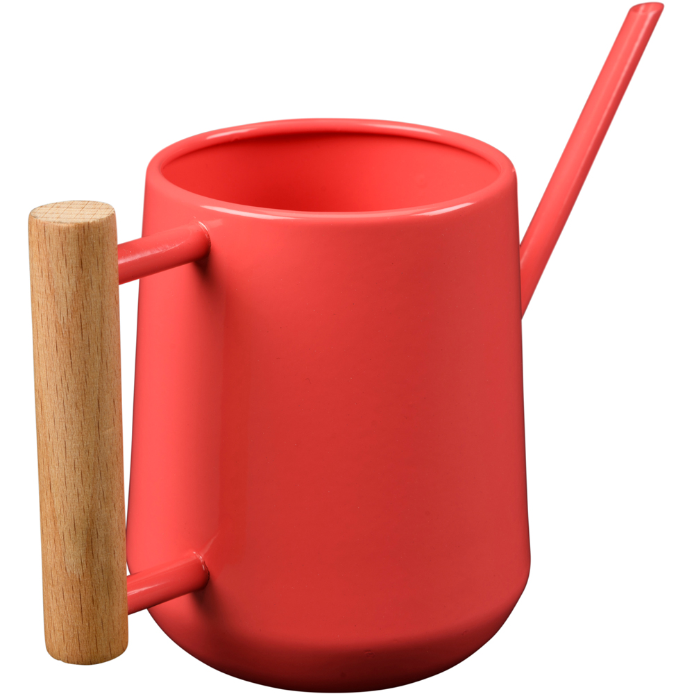 Burgon & Ball Coral Steel Indoor Watering Can with Beech Wood Handle 700ml Image 4