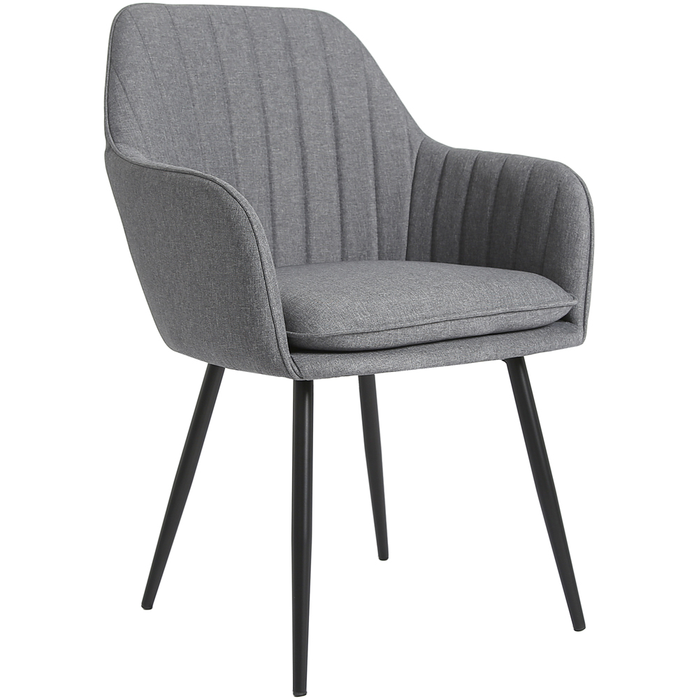 Muse Dark Grey Linen Accent Chair Image 3