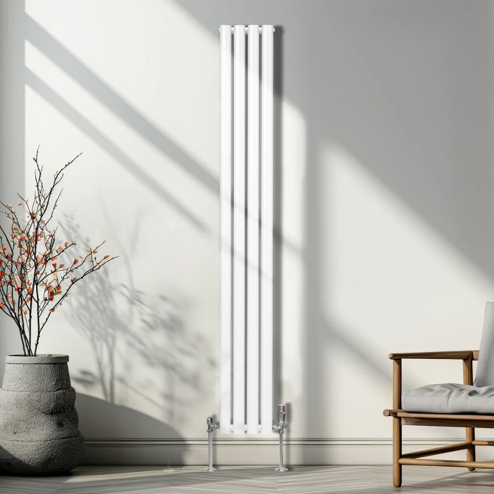 Monster Shop 3211BTU White Oval Column Radiator 1800 x 240mm Image 2