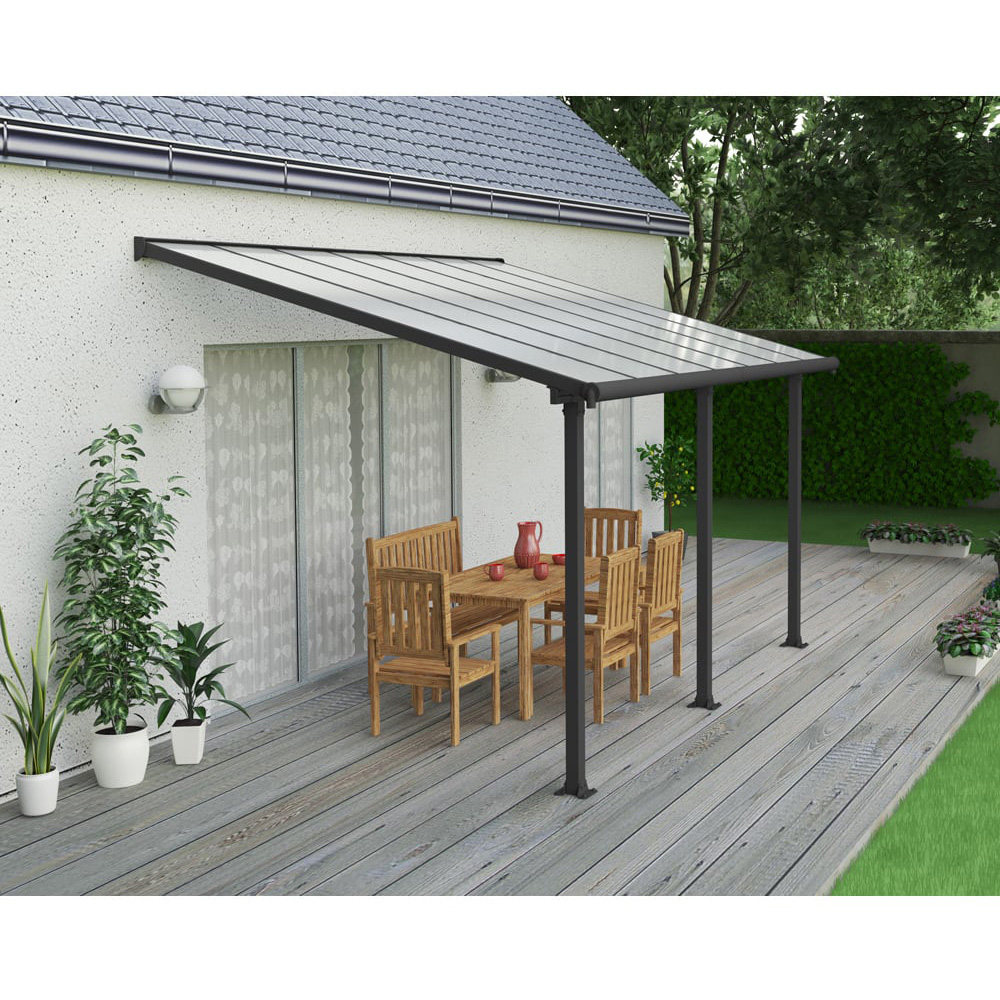 Palram Canopia Olympia Grey Clear 3 x 4.25m Patio Cover Image 5