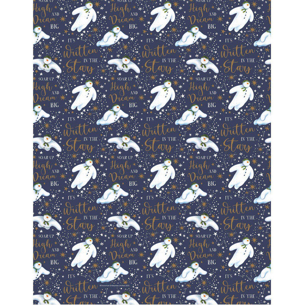 The Snowman Gift Wrap Dark Blue Image 2