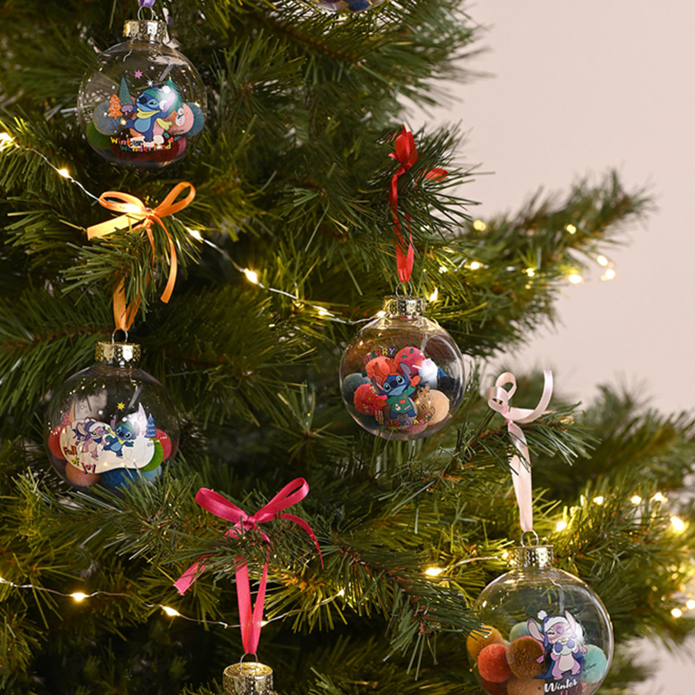 Disney Stitch Pom Pom Christmas Baubles 7 Pack Image 9