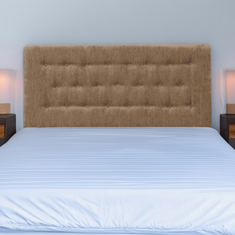 Bedmaster Lona Super King Size Mink Chenille Buttoned Headboard Image 1