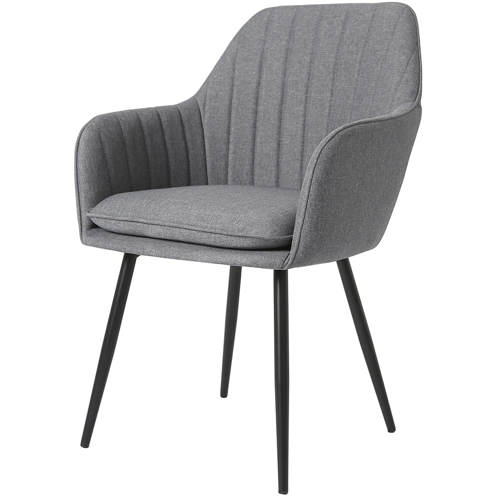 Muse Dark Grey Linen Accent Chair Image 4