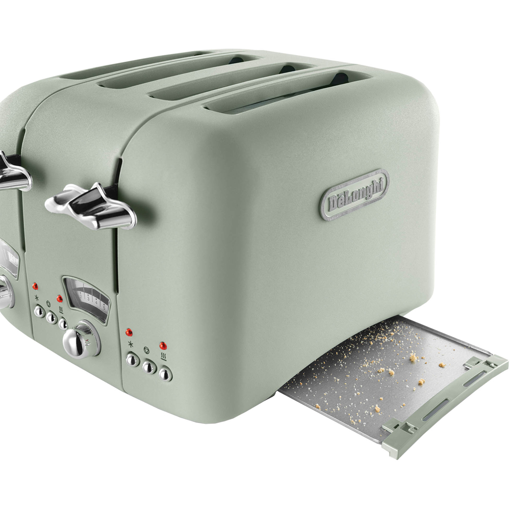 De'Longhi Argento DL3022 Green 4 Slice Toaster Image 4