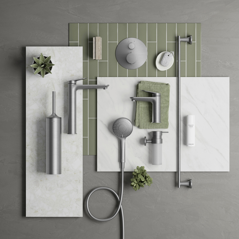 Duravit Stainless Steel Ceiling Shower Arm 300mm Image 2