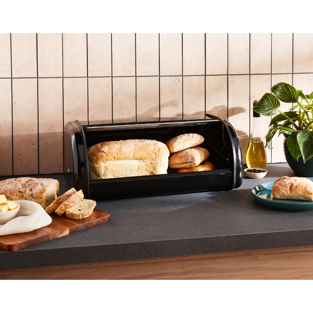 Morphy Richards Equip 12L Black Roll Front Bread Bin Image 4