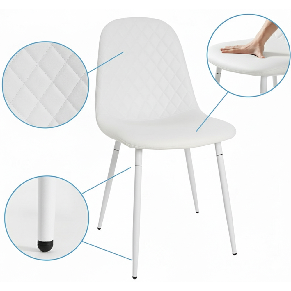 Kosy Koala 4 Seater Wooden Dining Table Set Oak Effect and White Image 6