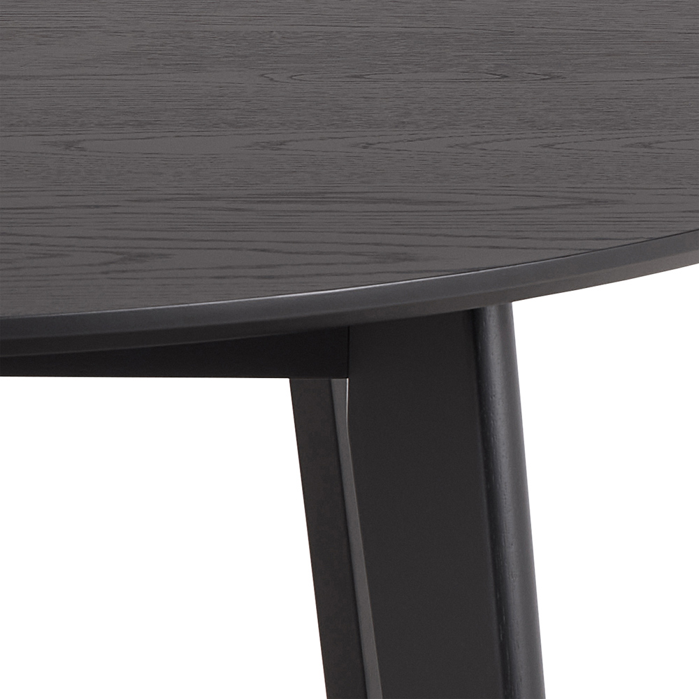 Florence Roxby 4 Seater Matt Black Round Dining Table Image 6