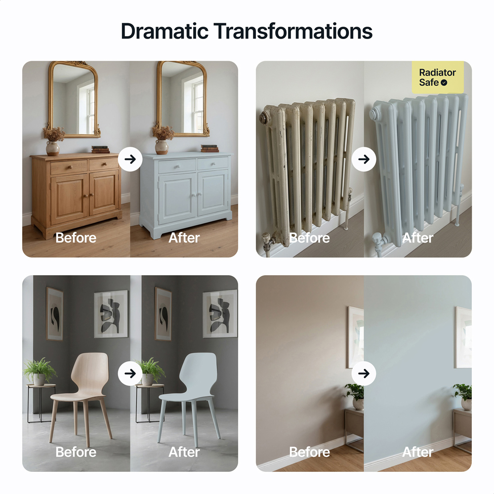 Hemway Duck Egg Blue Furniture and Walls Matt Chalk Paint 1L Image 5