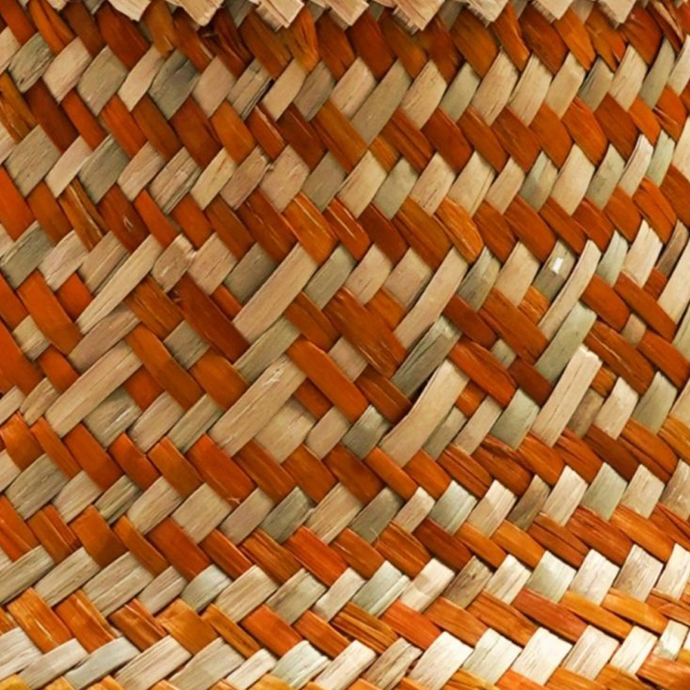 Ivyline Natural Seagrass Tribal Amber Lined Small Basket 25 x 30cm Image 3