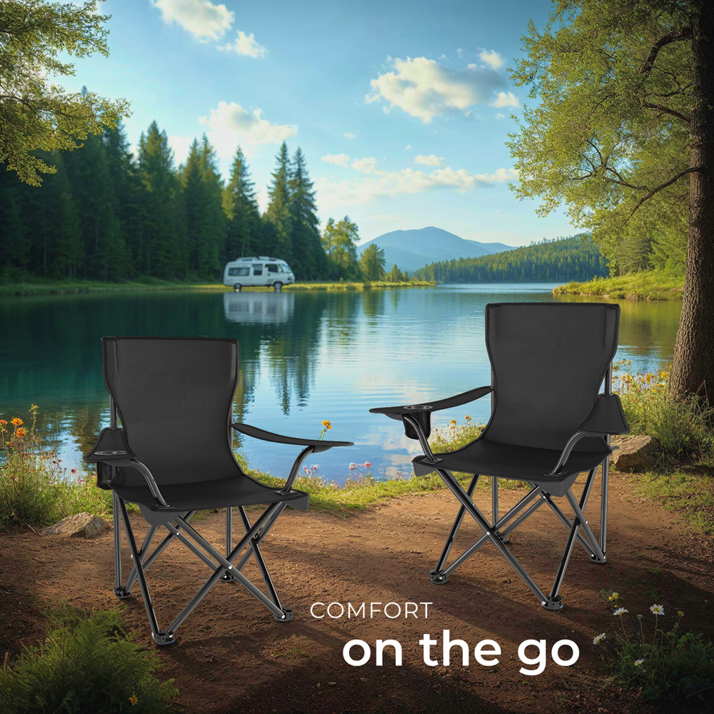 tectake Set of 4 Foldable Camping Chair Image 8