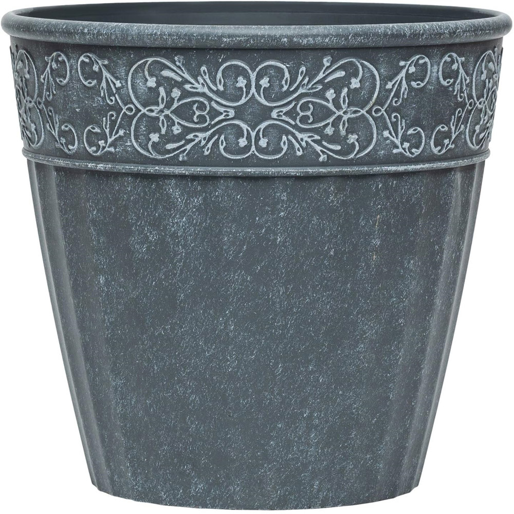 Garden Gear Damask Lead Effect Trough and Planter Set Image 3