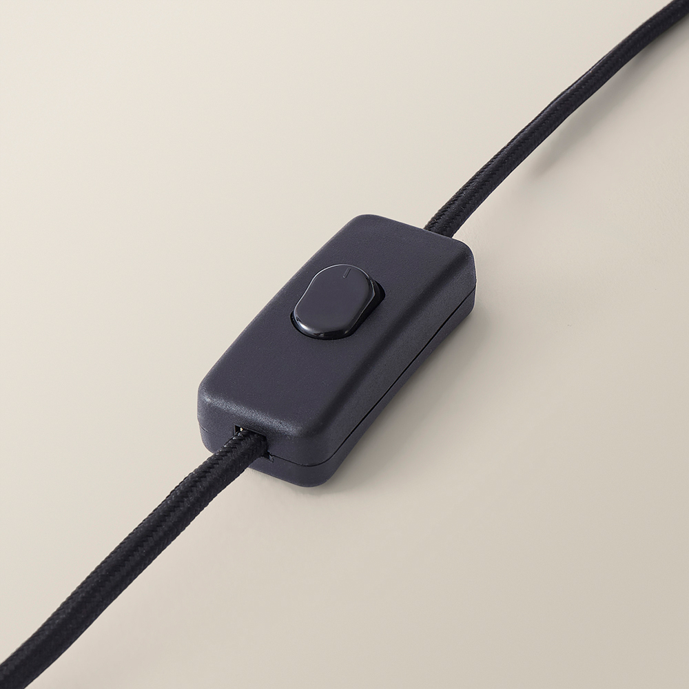 ValueLights Maeve Light Grey Pleated Faux Silk Scallop Shade Black Bobbin LED Table Lamp Image 4