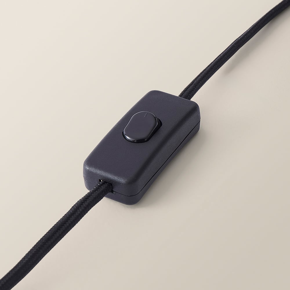 ValueLights Antonia Charcoal with Chrome Drum Shade Brushed Chrome Oval LED Table Lamp Image 4