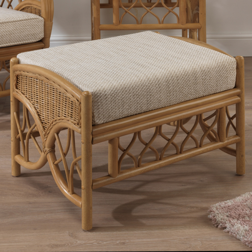 Desser Furniture Oslo 4 Seater Light Oak Jasper Sofa Set with Footstool Image 5