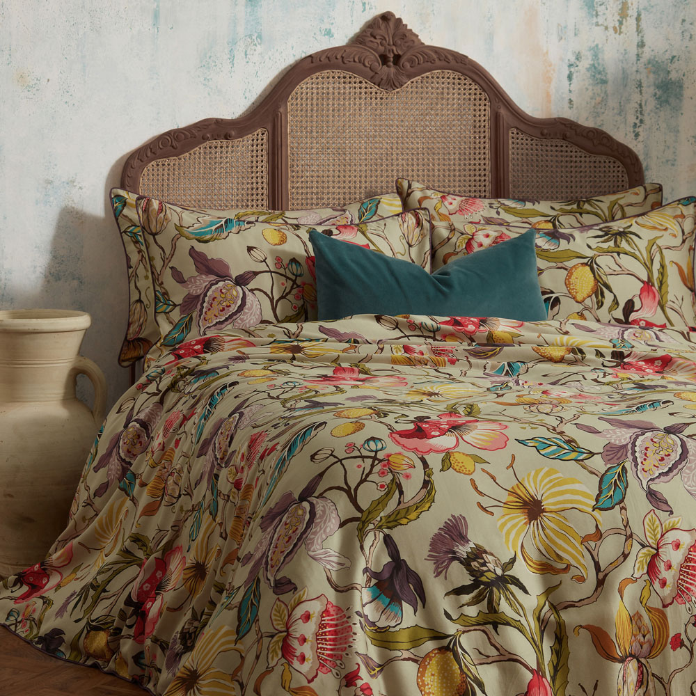 EW by Edinburgh Weavers Morton Floral King Size Chintz Cotton Sateen Duvet Cover Set Image 2