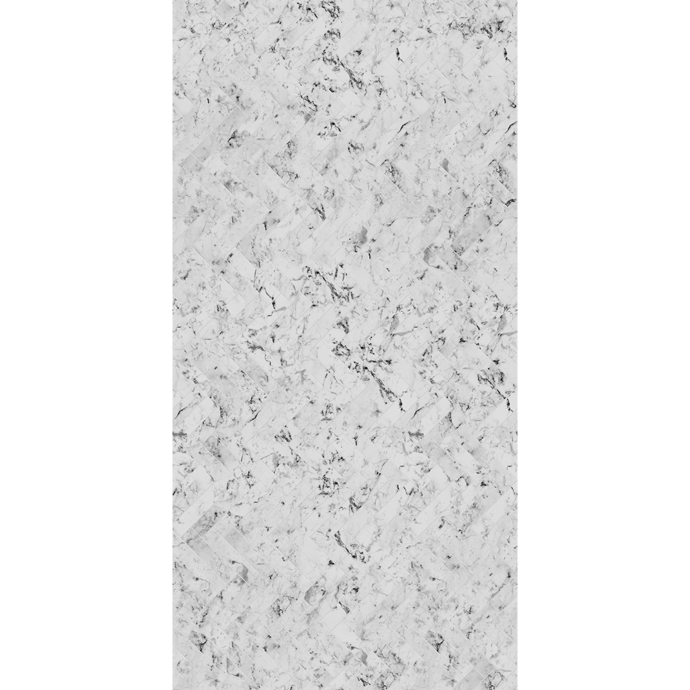Wetwall Alloy Carrara Marble Herringbone Shower Wall Panel 1220mm Image 2