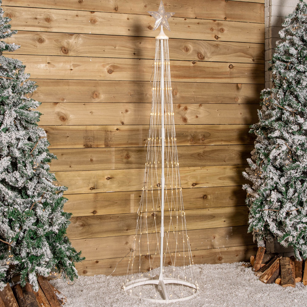 Samuel Alexander Warm White LED Light Up Christmas Cone Tree 8.2ft Image 6