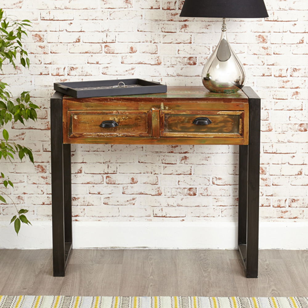 Baumhaus Urban Chic 2 Drawer Console Table Image 2