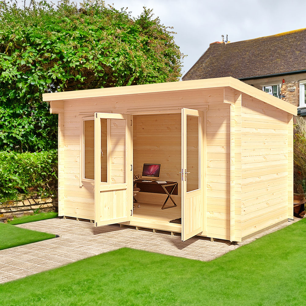 Shire Edgefield 13 x 8ft Apex Garden Log Cabin Image 6
