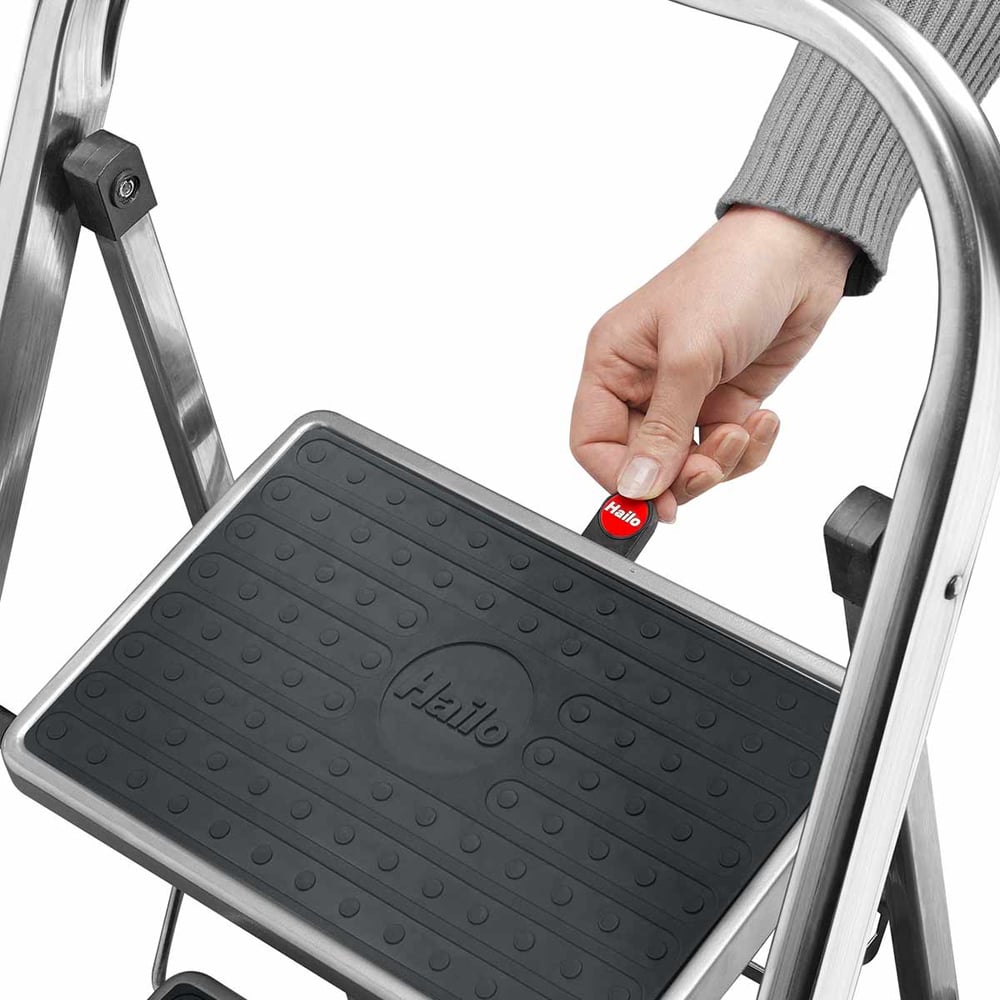 Hailo 4392-801 K70 2 Large Steel Step Folding Step Stool Image 6