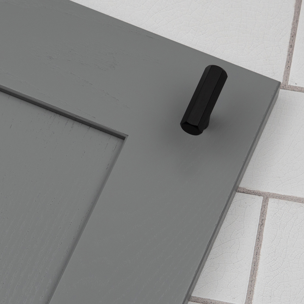 Handle & Home Matt Black Hexagon T-Bar Knob 40mm Image 2