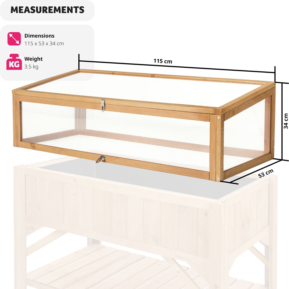 tectake Weather Resistant Cold Frame Attachment for Raised Bed Image 9