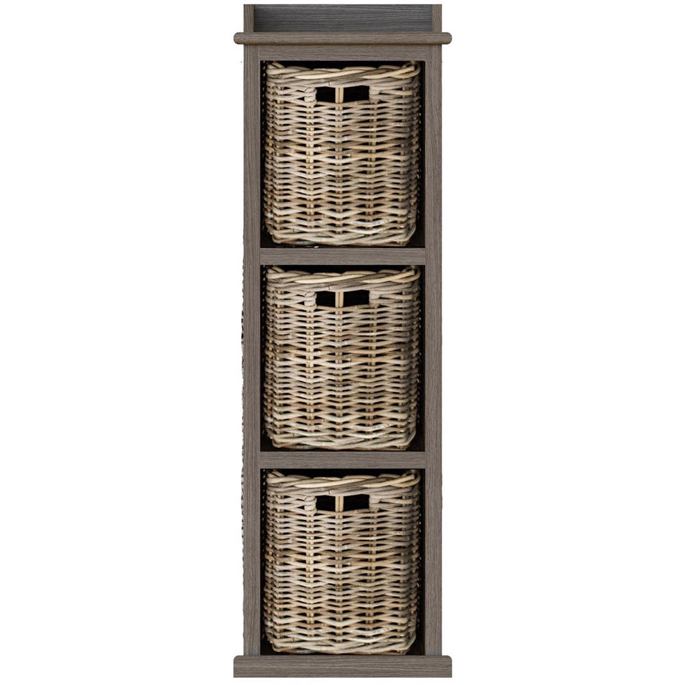 FWStyle Maya Kubu Rattan 3 Drawer Tall Storage Unit Image 3