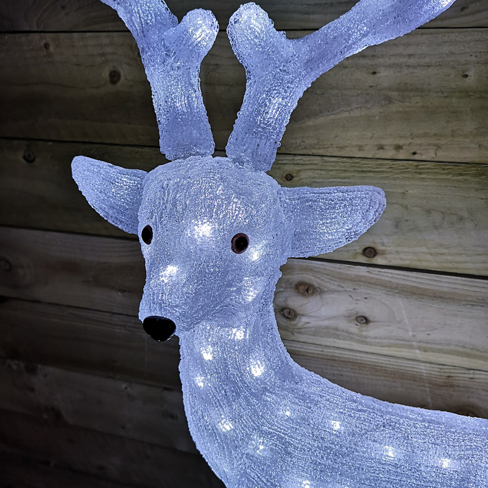 Samuel Alexander Acrylic Standing Reindeer LED Outdoor Christmas Decoration 115cm Image 2